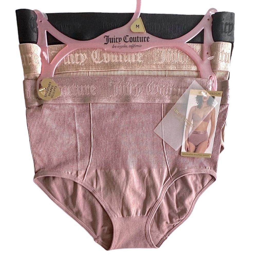 Juicy Couture 3 Pc Seamless Shaping Briefs Size Medium NEW WITH TAGS
